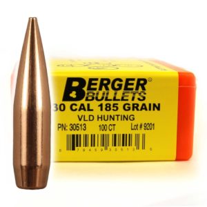 Berger Bullets - 30 cal, 185 GR, Match VLD Hunting