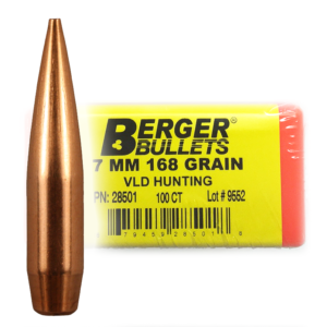 Berger Bullets - 7 mm, 168 GR, Match VLD Hunting (Qty 100)